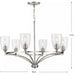 Progress Lighting 94400297009 Parkhurst 6 Light 60W Chandelier Candelabra Base Brushed Nickel (P400297-009)