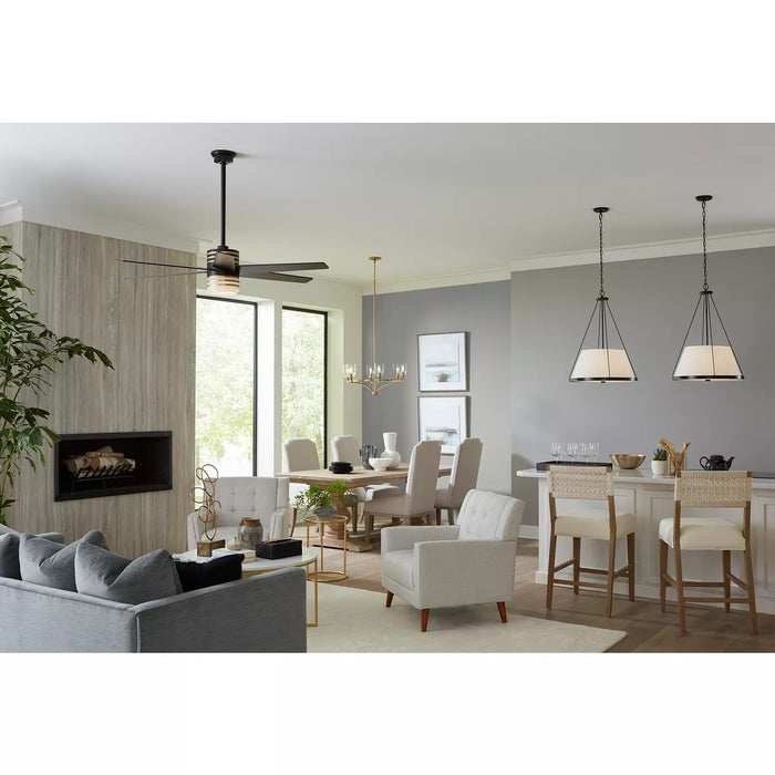 Progress Lighting 94400297109 Parkhurst 6 Light 60W Chandelier Candelabra Base Brushed Bronze (P400297-109)