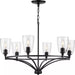 Progress Lighting 9440029731M Parkhurst 6 Light 60W Chandelier Candelabra Base Matte Black (P400297-31M)