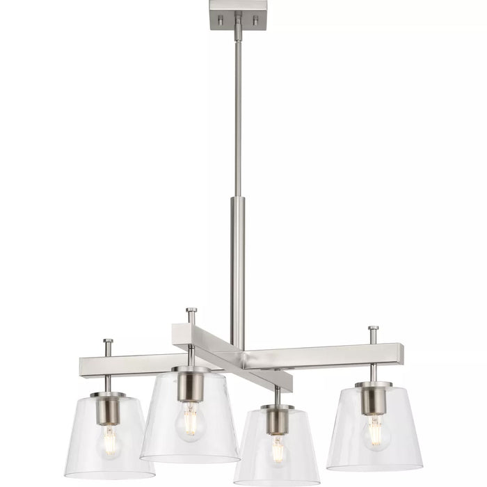 Progress Lighting 94400299009 Saffert 4 Light 60W Chandelier Medium Base Brushed Nickel (P400299-009)