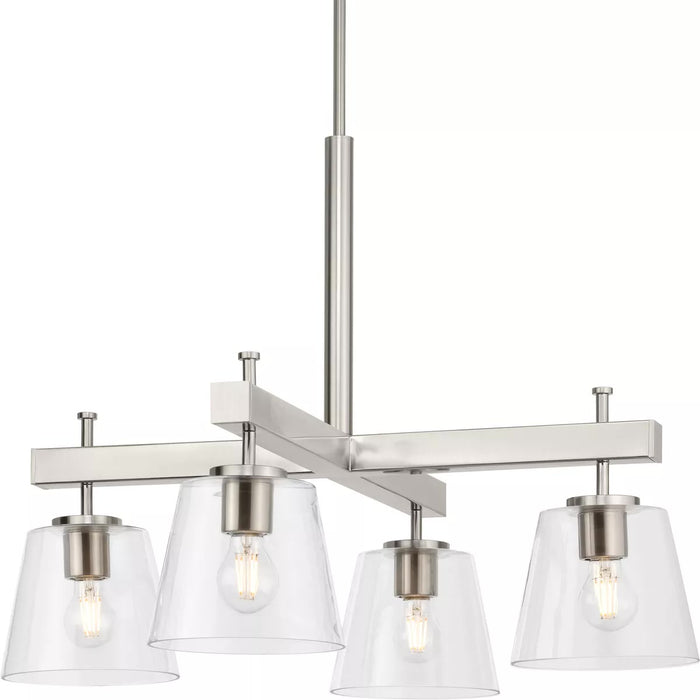 Progress Lighting 94400299009 Saffert 4 Light 60W Chandelier Medium Base Brushed Nickel (P400299-009)