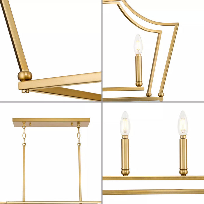 Progress Lighting 94400300109 Parkhurst 6 Light 60W Island Chandelier Candelabra Base Brushed Bronze (P400300-109)