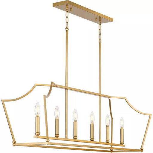 Progress Lighting 94400300109 Parkhurst 6 Light 60W Island Chandelier Candelabra Base Brushed Bronze (P400300-109)