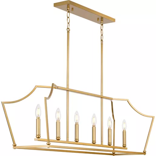 Progress Lighting 94400300109 Parkhurst 6 Light 60W Island Chandelier Candelabra Base Brushed Bronze (P400300-109)
