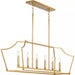 Progress Lighting 94400300109 Parkhurst 6 Light 60W Island Chandelier Candelabra Base Brushed Bronze (P400300-109)
