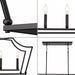 Progress Lighting 9440030031M Parkhurst 6 Light 60W Island Chandelier Candelabra Base Matte Black (P400300-31M)