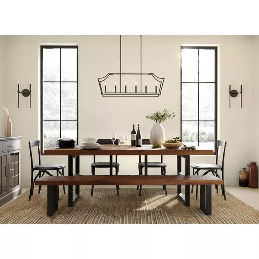 Progress Lighting 9440030031M Parkhurst 6 Light 60W Island Chandelier Candelabra Base Matte Black (P400300-31M)