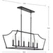 Progress Lighting 9440030031M Parkhurst 6 Light 60W Island Chandelier Candelabra Base Matte Black (P400300-31M)