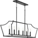 Progress Lighting 9440030031M Parkhurst 6 Light 60W Island Chandelier Candelabra Base Matte Black (P400300-31M)