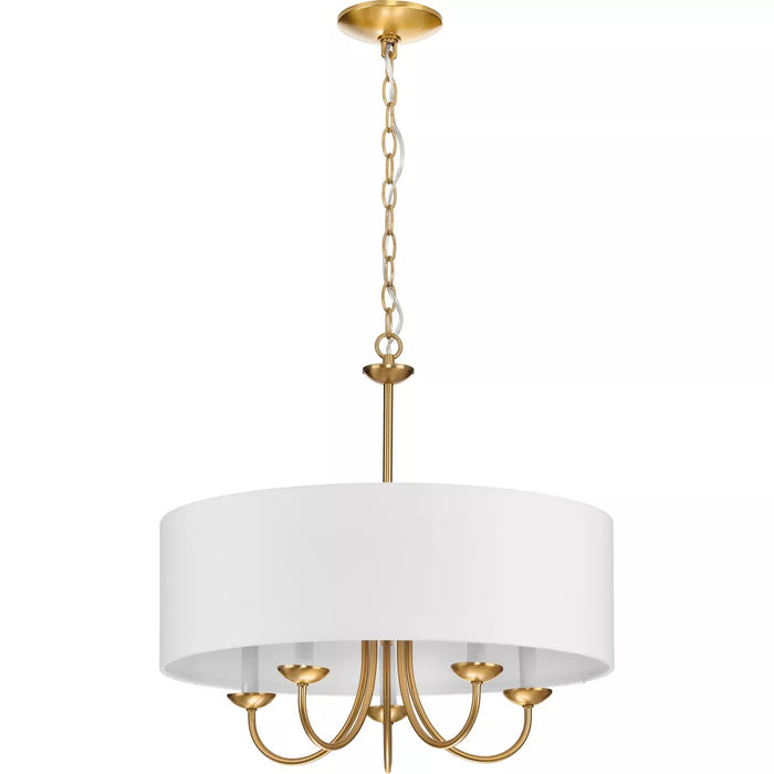 Progress Lighting 944217109 5 Light 60W Chandelier Candelabra Base Brushed Bronze (P4217-109)