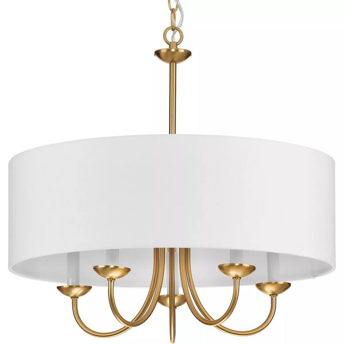 Progress Lighting 944217109 5 Light 60W Chandelier Candelabra Base Brushed Bronze (P4217-109)