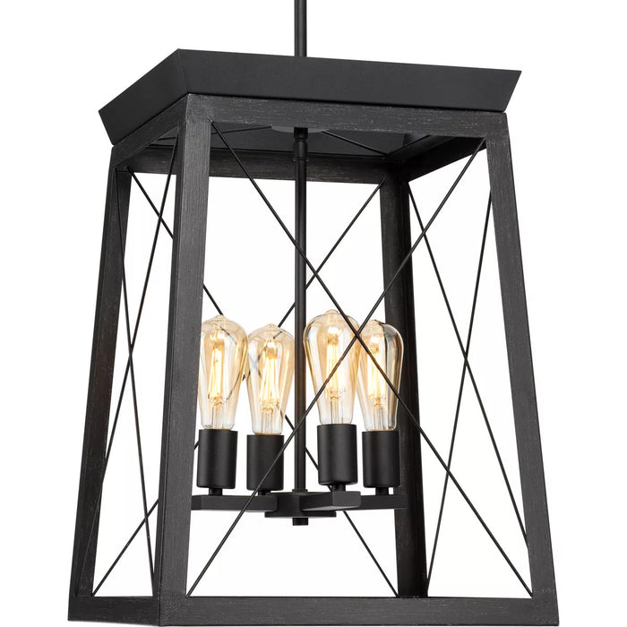 Progress Lighting 94500178031 Briarwood 4 Light 60W Hall And Foyer Light Medium Base Black (P500178-031)