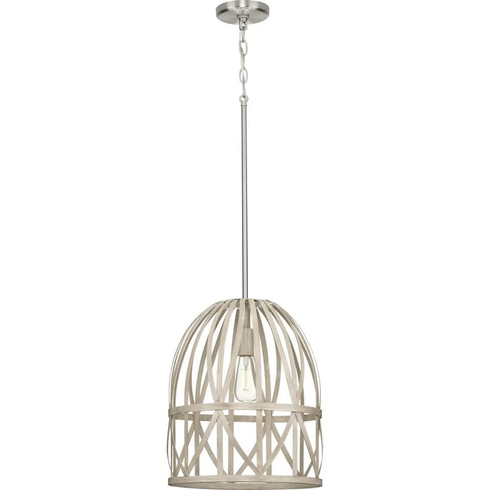 Progress Lighting 94500343185 Chastain 1 Light 60W Pendant Medium Base Bleached Oak (Painted) (P500343-185)