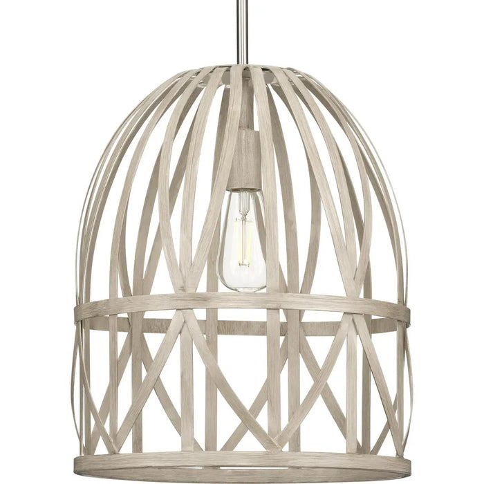 Progress Lighting 94500343185 Chastain 1 Light 60W Pendant Medium Base Bleached Oak (Painted) (P500343-185)