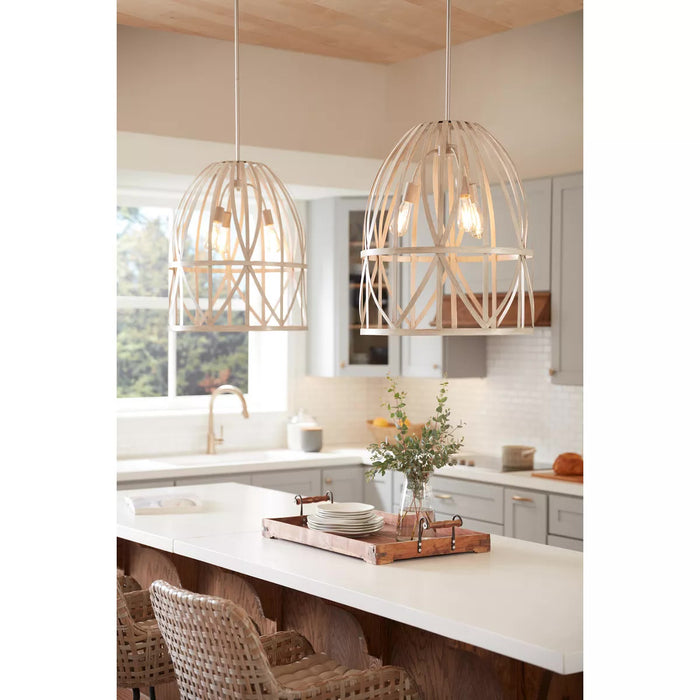 Progress Lighting 94500344185 Chastain 3 Light 60W Pendant Medium Base Bleached Oak (Painted) (P500344-185)