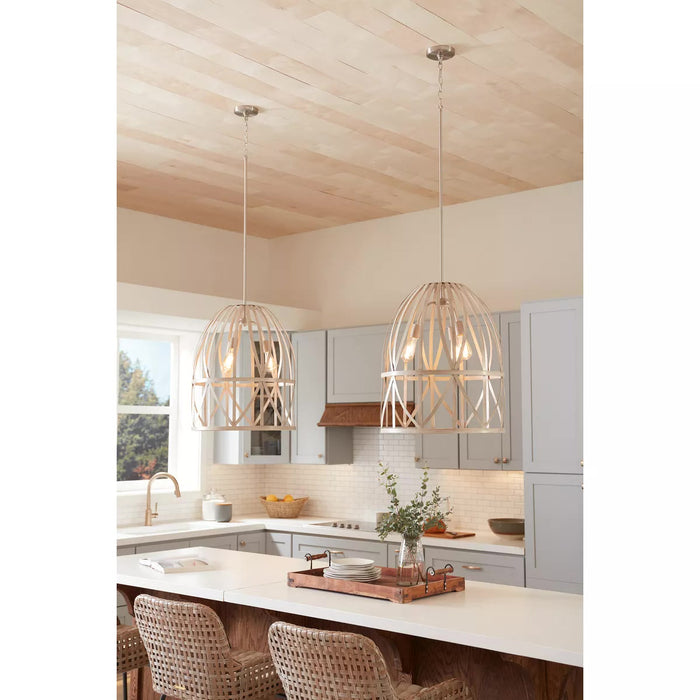Progress Lighting 94500344185 Chastain 3 Light 60W Pendant Medium Base Bleached Oak (Painted) (P500344-185)