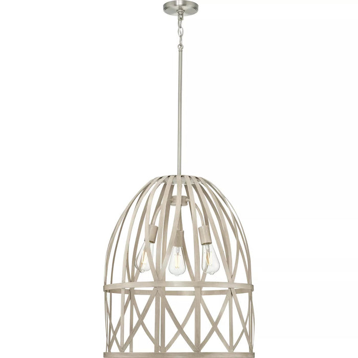 Progress Lighting 94500344185 Chastain 3 Light 60W Pendant Medium Base Bleached Oak (Painted) (P500344-185)