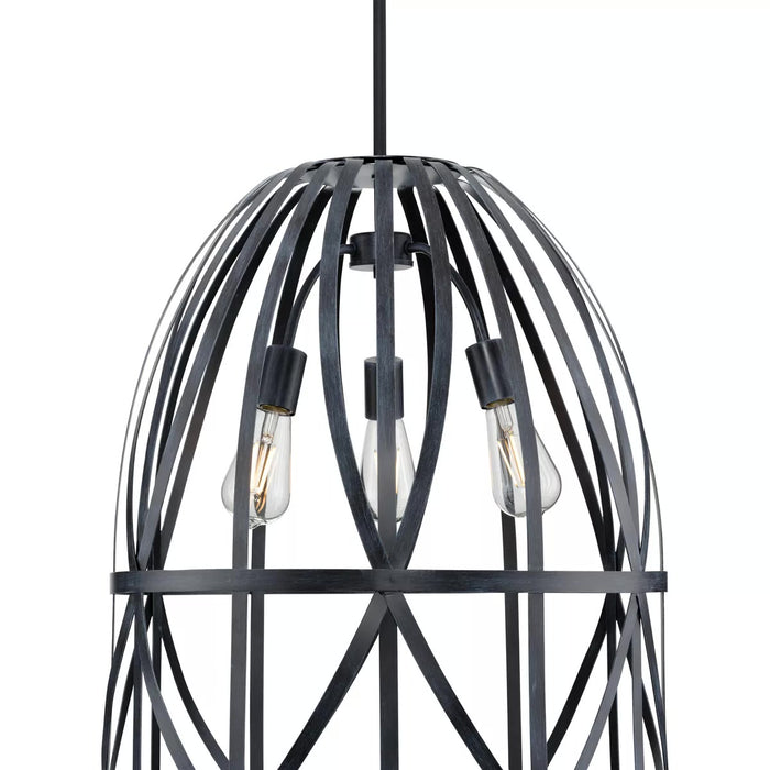 Progress Lighting 94500344187 Chastain 3 Light 60W Pendant Medium Base 	Cerused Black Oak (P500344-187)