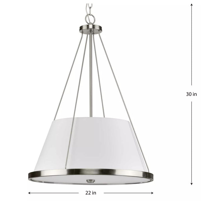 Progress Lighting 94500357009 Saffert 3 Light 60W Pendant Medium Base Brushed Nickel (P500357-009)