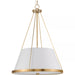 Progress Lighting 94500357163 Saffert 3 Light 60W Pendant Medium Base Vintage Brass (P500357-163)