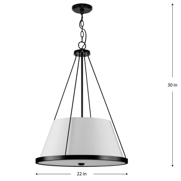 Progress Lighting 9450035731M Saffert 3 Light 60W Pendant Medium Base Matte Black (P500357-31M)