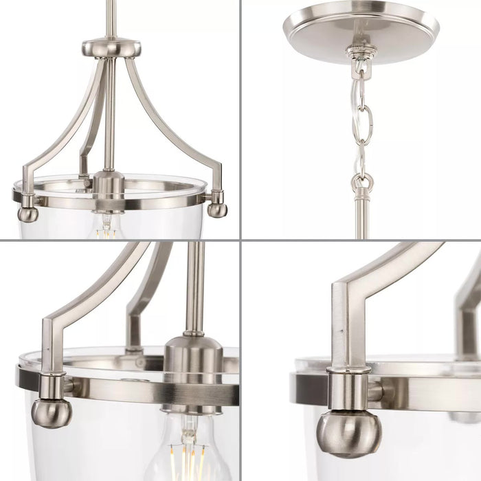 Progress Lighting 94500360009 Parkhurst 1 Light 60W Mini-Pendant Medium Base Brushed Nickel (P500360-009)