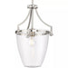 Progress Lighting 94500360009 Parkhurst 1 Light 60W Mini-Pendant Medium Base Brushed Nickel (P500360-009)