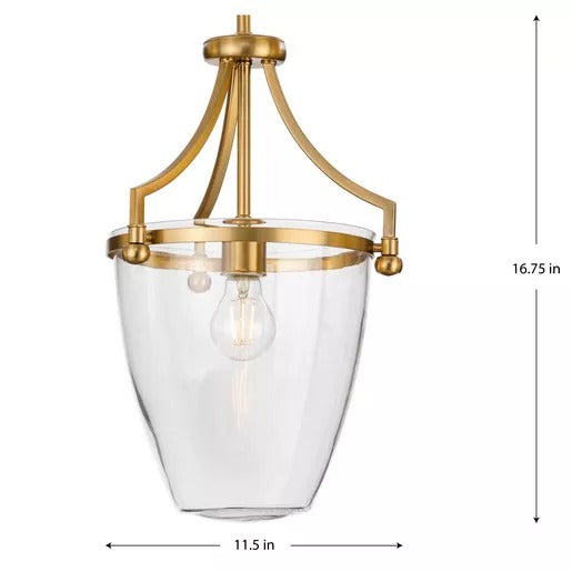 Progress Lighting 94500360109 Parkhurst 1 Light 60W Mini-Pendant Medium Base Brushed Bronze (P500360-109)
