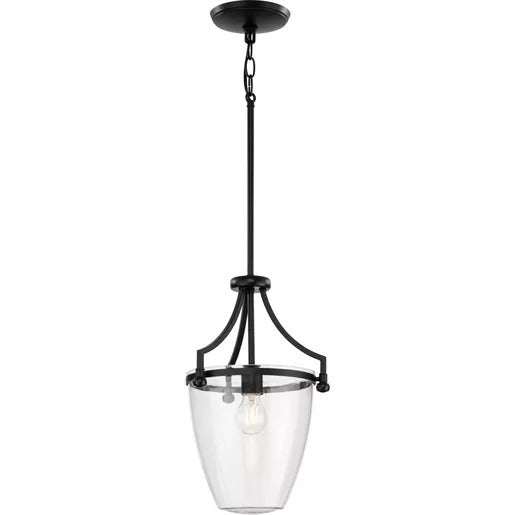 Progress Lighting 9450036031M Parkhurst 1 Light 60W Mini-Pendant Medium Base Matte Black (P500360-31M)