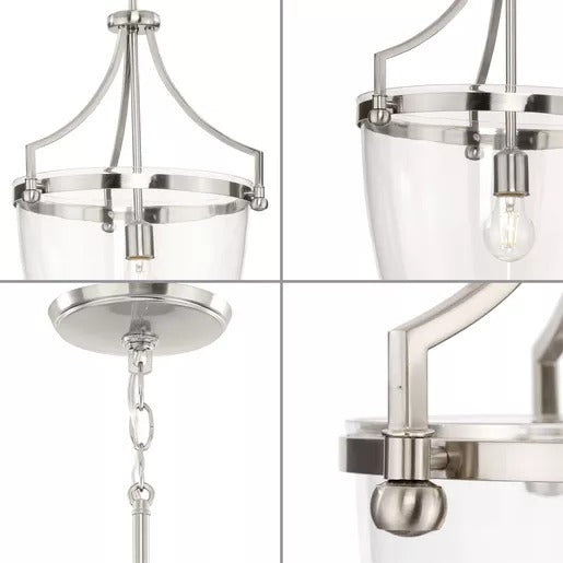 Progress Lighting 94500361009 Parkhurst 1 Light 60W Pendant Medium Base Brushed Nickel (P500361-009)