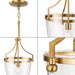 Progress Lighting 94500361109 Parkhurst 1 Light 60W Pendant Medium Base Brushed Bronze (P500361-109)