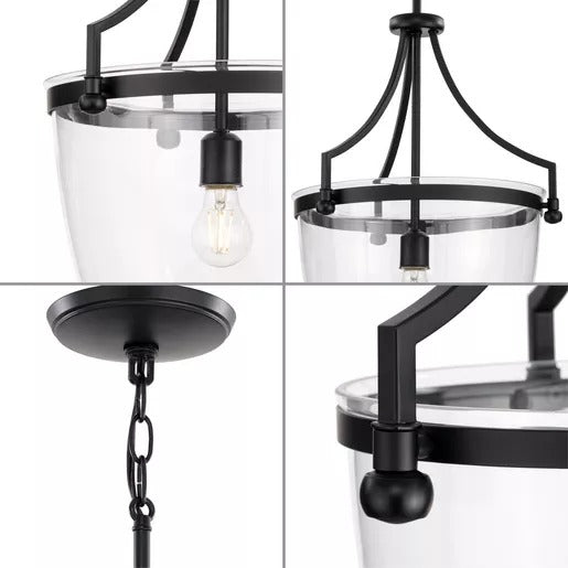 Progress Lighting 9450036131M Parkhurst 1 Light 60W Pendant Medium Base Matte Black (P500361-31M)