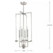 Progress Lighting 94500363009 Elara 4 Light 60W Hall And Foyer Light Candelabra Base Brushed Nickel (P500363-009)