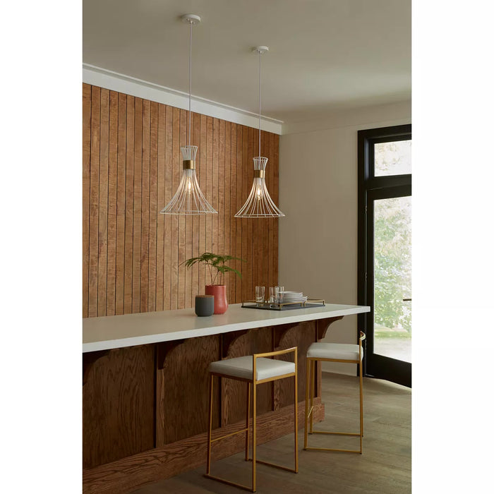 Progress Lighting 94500365028 Lorin 1 Light 60W Pendant Medium Base Satin White (P500365-028)