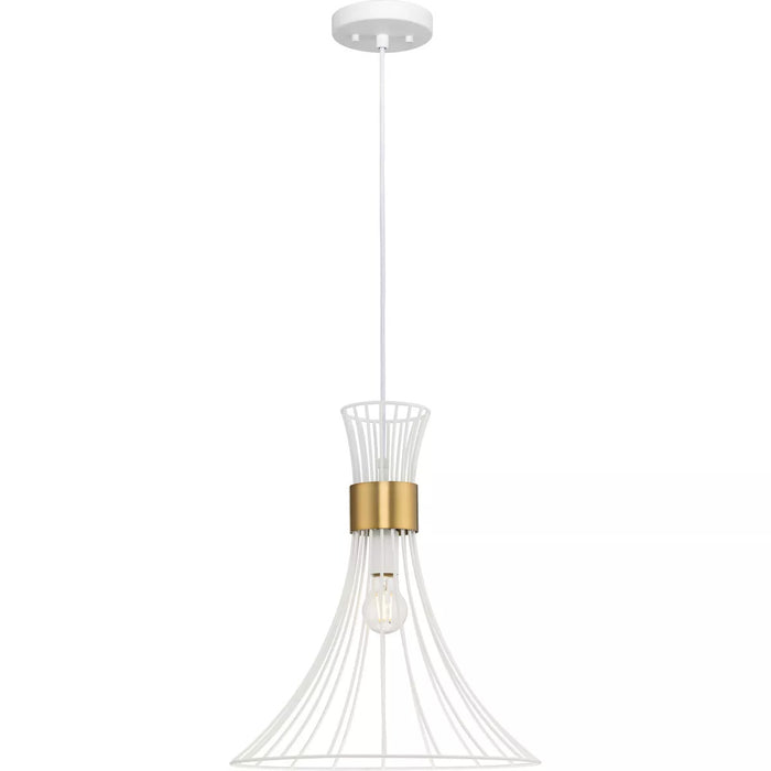 Progress Lighting 94500365028 Lorin 1 Light 60W Pendant Medium Base Satin White (P500365-028)