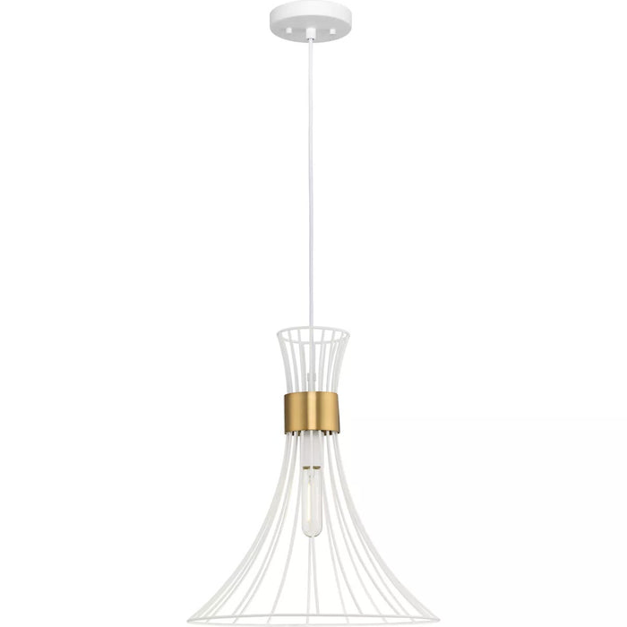 Progress Lighting 94500365028 Lorin 1 Light 60W Pendant Medium Base Satin White (P500365-028)