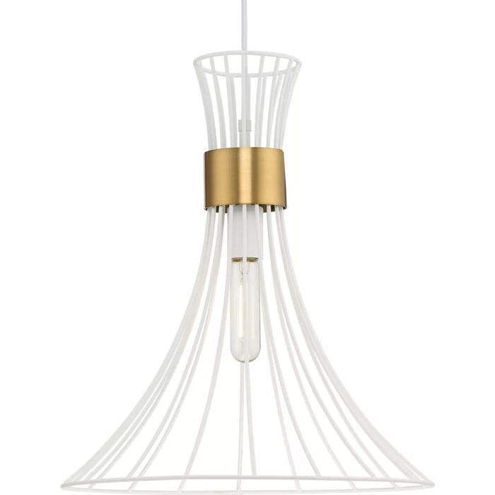 Progress Lighting 94500365028 Lorin 1 Light 60W Pendant Medium Base Satin White (P500365-028)