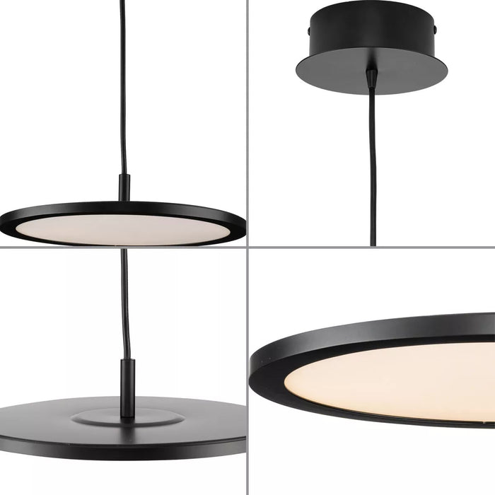 Progress Lighting 9450036631M30 Everlume LED 1 Light 20W LED Pendant Matte Black (P500366-31M-30)