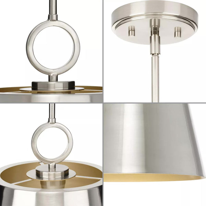 Progress Lighting 94500367009 Parkhurst 60W Pendant Medium Base Brushed Nickel (P500367-009)