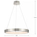 Progress Lighting 9450036900930 Inverse 1 Light 25W LED Pendant Brushed Nickel (P500369-009-30)