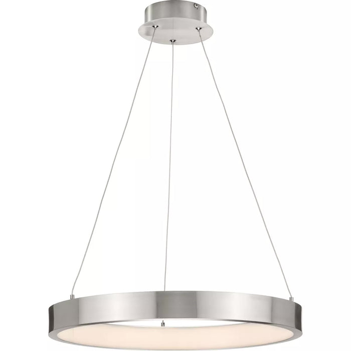 Progress Lighting 9450036900930 Inverse 1 Light 25W LED Pendant Brushed Nickel (P500369-009-30)