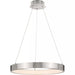 Progress Lighting 9450036900930 Inverse 1 Light 25W LED Pendant Brushed Nickel (P500369-009-30)