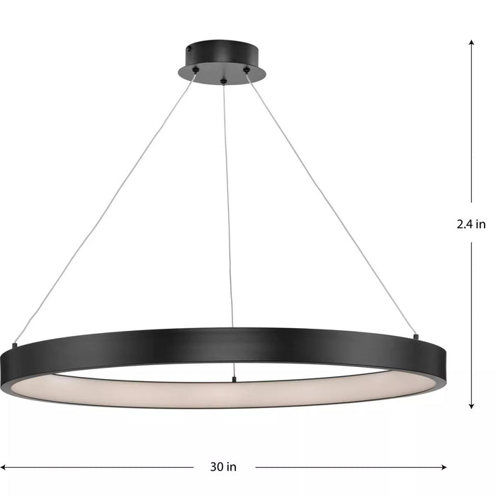 Progress Lighting 9450037031M30 Inverse 1 Light 35W LED Pendant Matte Black (P500370-31M-30)