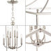 Progress Lighting 94500371009 Parkhurst 8 Light 60W Hall And Foyer Light Candelabra Base Brushed Nickel (P500371-009)