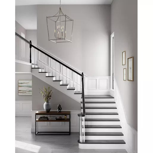 Progress Lighting 94500371009 Parkhurst 8 Light 60W Hall And Foyer Light Candelabra Base Brushed Nickel (P500371-009)
