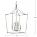 Progress Lighting 94500371009 Parkhurst 8 Light 60W Hall And Foyer Light Candelabra Base Brushed Nickel (P500371-009)