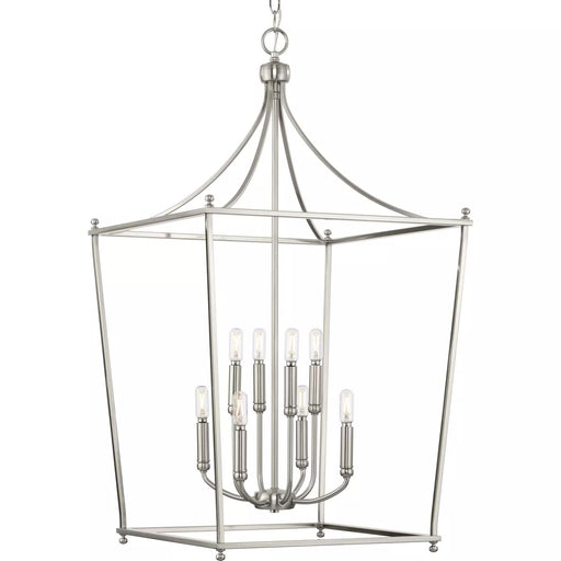 Progress Lighting 94500371009 Parkhurst 8 Light 60W Hall And Foyer Light Candelabra Base Brushed Nickel (P500371-009)