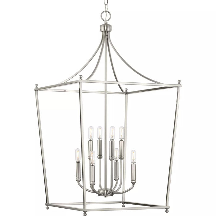 Progress Lighting 94500371009 Parkhurst 8 Light 60W Hall And Foyer Light Candelabra Base Brushed Nickel (P500371-009)