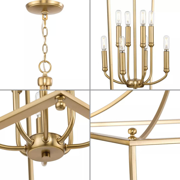 Progress Lighting 94500371109 Parkhurst 8 Light 60W Hall And Foyer Light Candelabra Base Brushed Bronze (P500371-109)