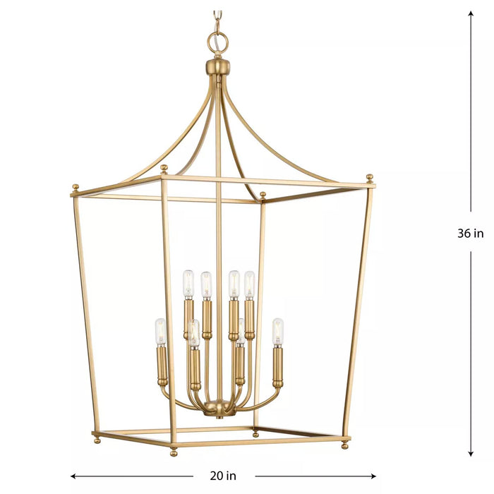 Progress Lighting 94500371109 Parkhurst 8 Light 60W Hall And Foyer Light Candelabra Base Brushed Bronze (P500371-109)
